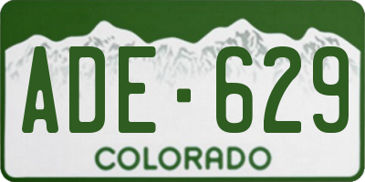 CO license plate ADE629