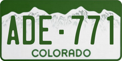 CO license plate ADE771