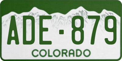 CO license plate ADE879