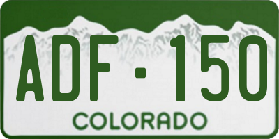CO license plate ADF150