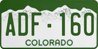 CO license plate ADF160