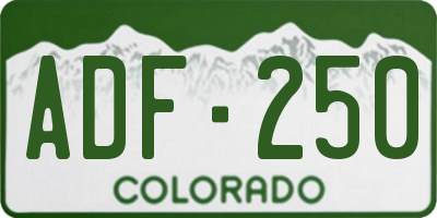 CO license plate ADF250