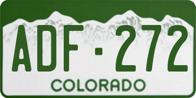 CO license plate ADF272