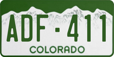 CO license plate ADF411