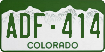 CO license plate ADF414