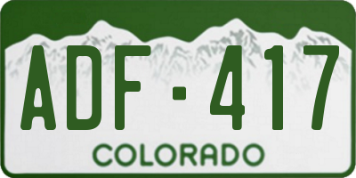 CO license plate ADF417