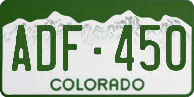 CO license plate ADF450