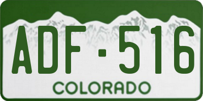 CO license plate ADF516