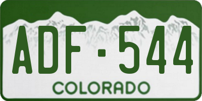 CO license plate ADF544