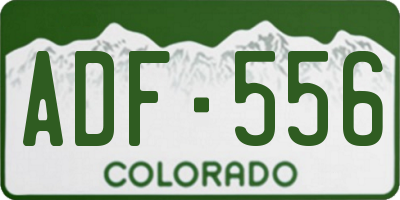 CO license plate ADF556