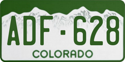 CO license plate ADF628