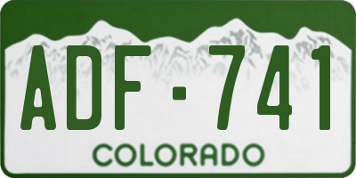 CO license plate ADF741