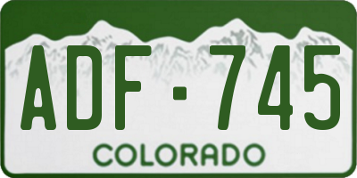 CO license plate ADF745