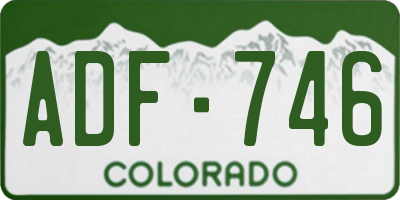 CO license plate ADF746