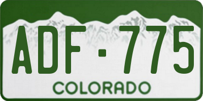CO license plate ADF775