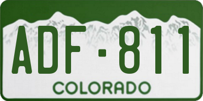 CO license plate ADF811