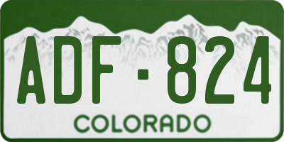 CO license plate ADF824