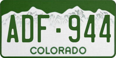CO license plate ADF944