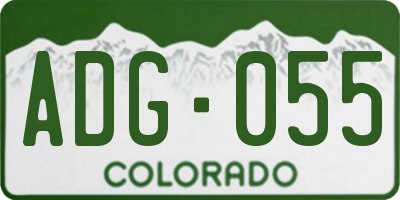 CO license plate ADG055