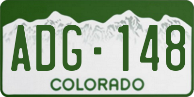 CO license plate ADG148