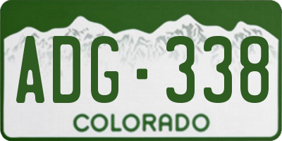 CO license plate ADG338