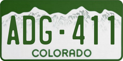 CO license plate ADG411