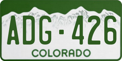 CO license plate ADG426