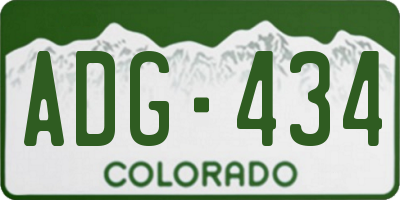 CO license plate ADG434