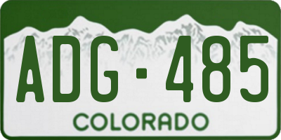 CO license plate ADG485
