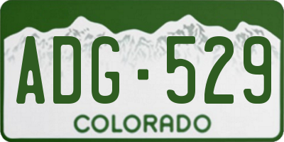 CO license plate ADG529