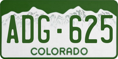 CO license plate ADG625
