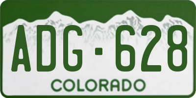 CO license plate ADG628