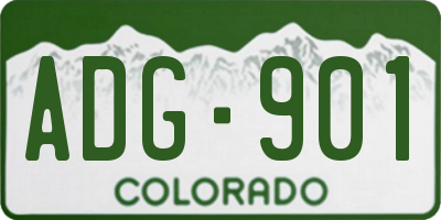 CO license plate ADG901