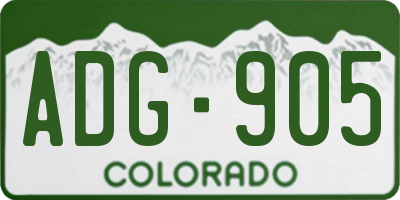 CO license plate ADG905