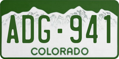 CO license plate ADG941