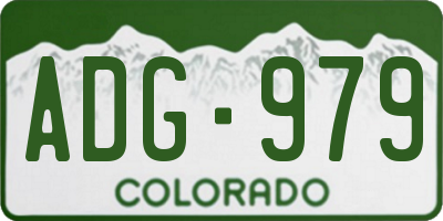CO license plate ADG979
