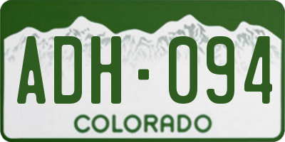 CO license plate ADH094
