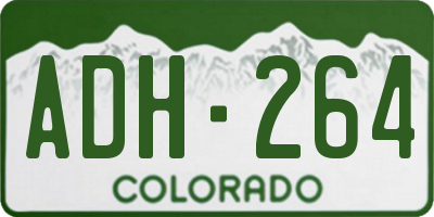 CO license plate ADH264