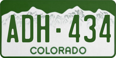 CO license plate ADH434