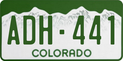CO license plate ADH441