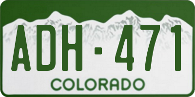 CO license plate ADH471