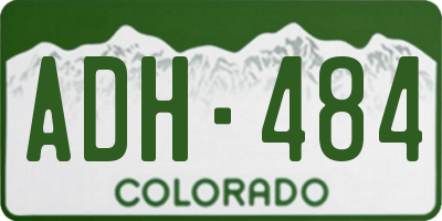 CO license plate ADH484