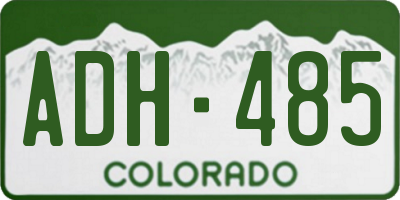 CO license plate ADH485