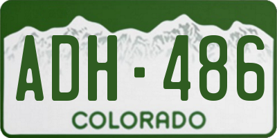 CO license plate ADH486