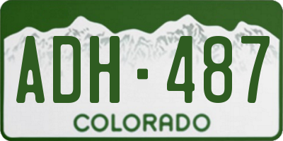 CO license plate ADH487