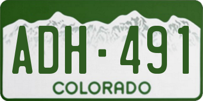 CO license plate ADH491