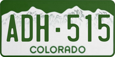 CO license plate ADH515