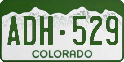 CO license plate ADH529