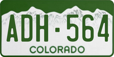 CO license plate ADH564