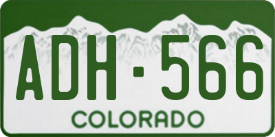 CO license plate ADH566